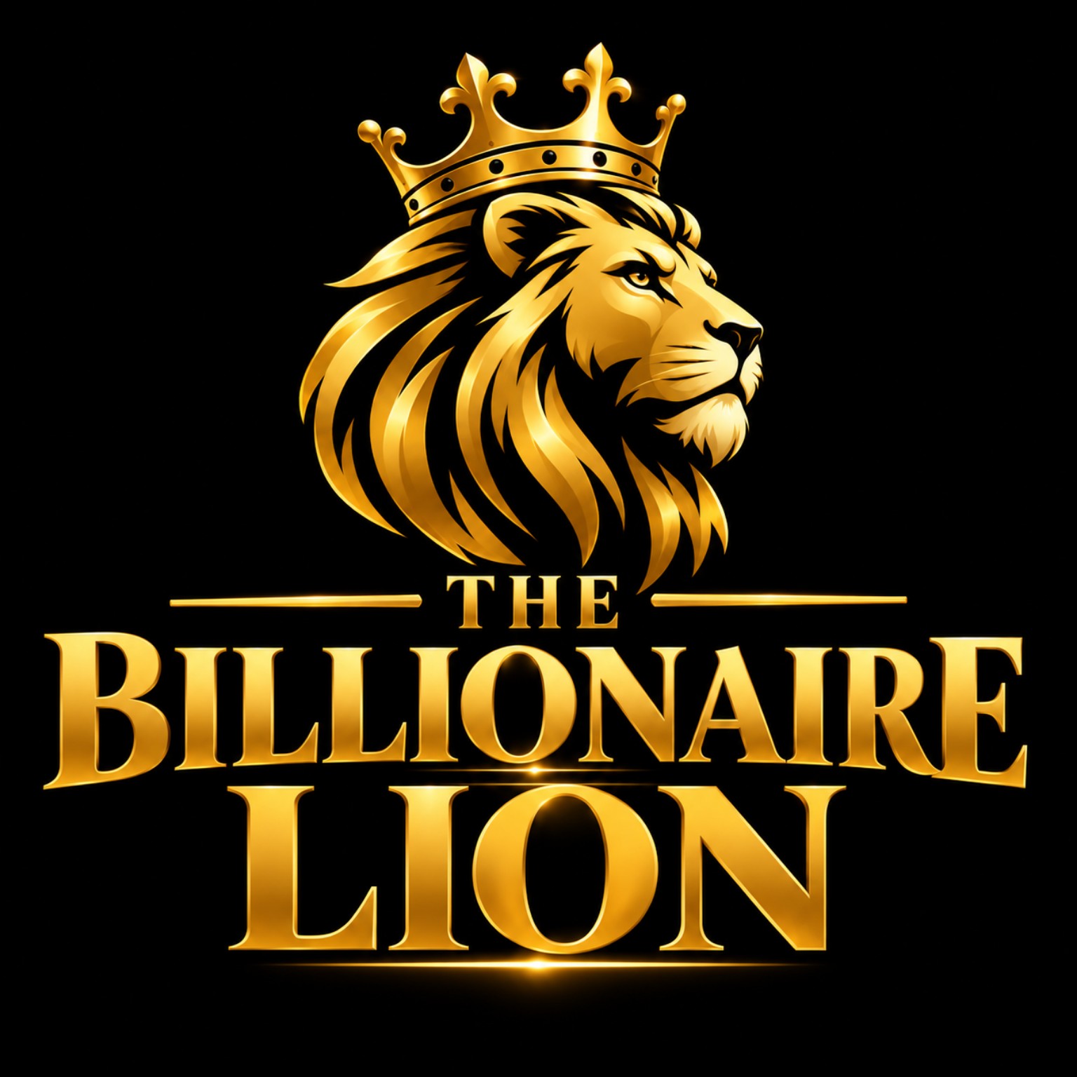 The Billionaire Lion crowned lion logo