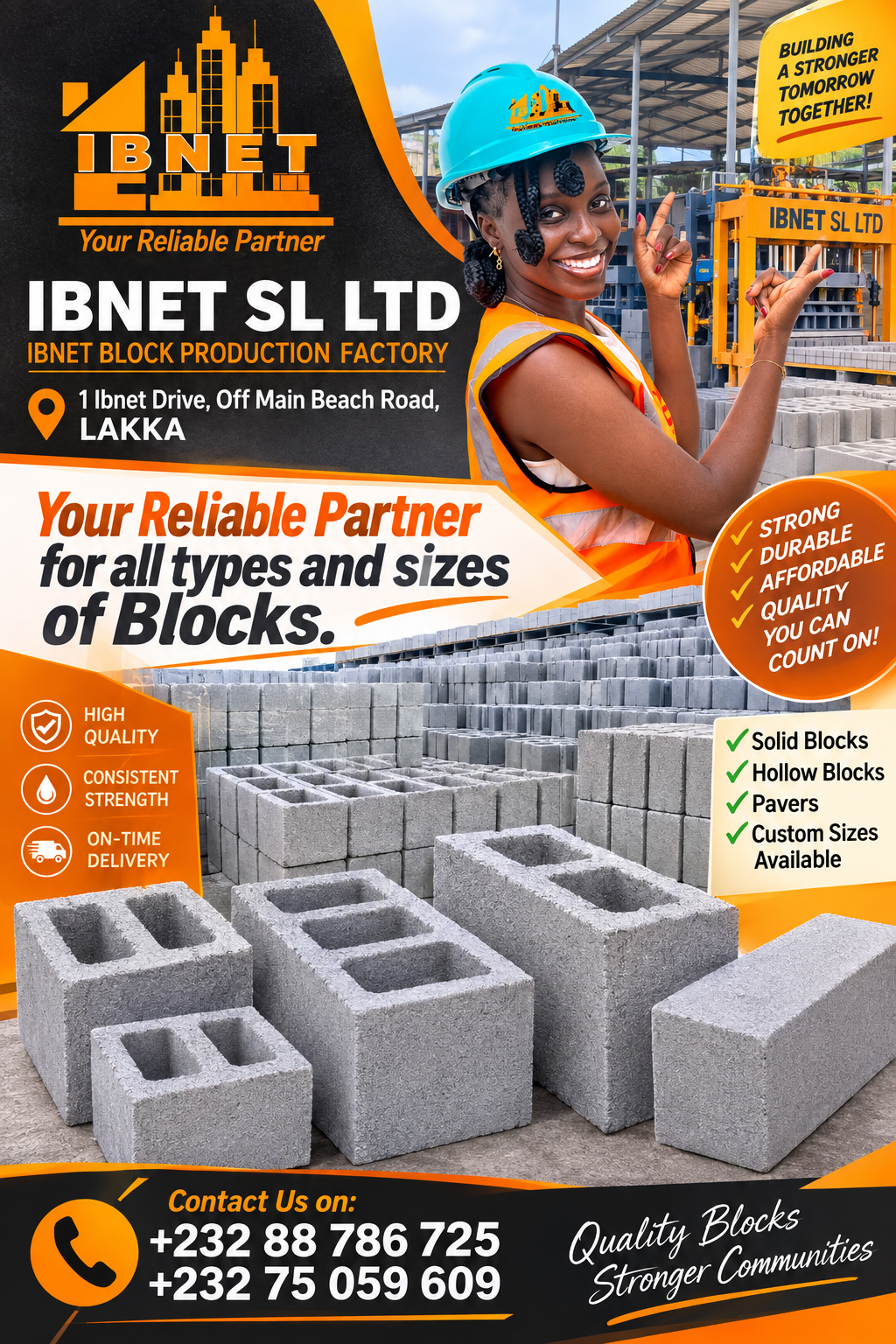 IBNET solid, hollow, interlocking and paving block products